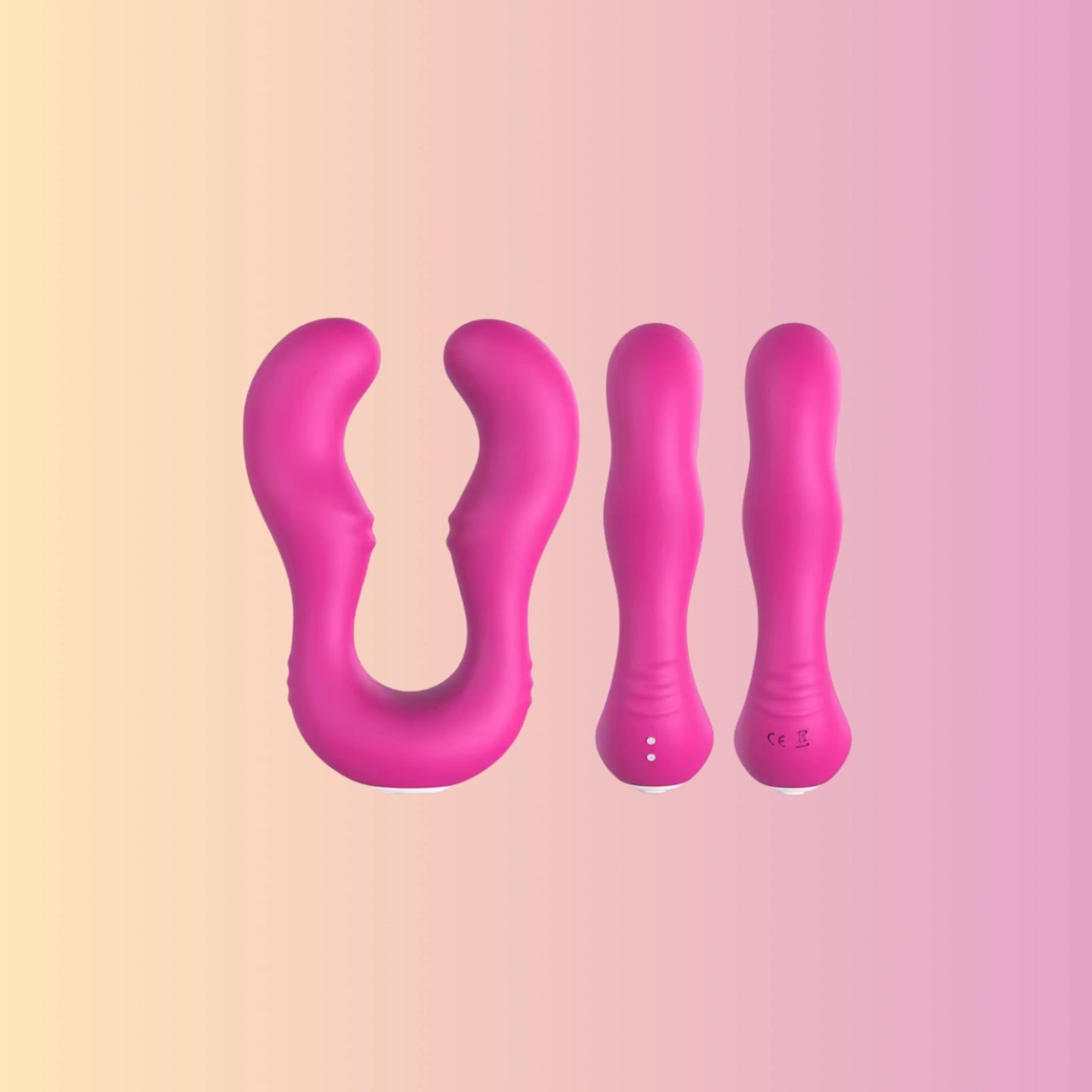 ויברטור חדירה כפולה לנשים Antlers Bananot